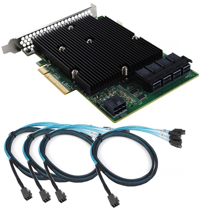 Lsi 9300 16I Hba It Mode - Tarjeta Adaptadora HBA LSI SAS 9300-16I